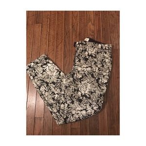 Black, White and Silver Ankle Pants